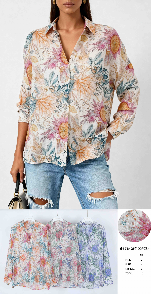 Koszule damska (Francja produkt) Roz Standard, Mix Kolor .Paczka 10 szt 1